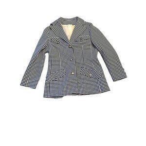 David Crystal Fashion Womens Checkered Blazer‎ Jacket Size 14